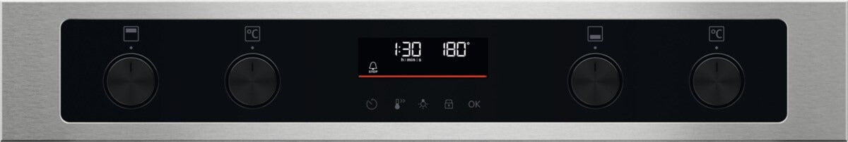 Zanussi ZPCNA7XN AirFry Built Under Electric Double Oven - Black / Stainless Steel | Atlantic Electrics