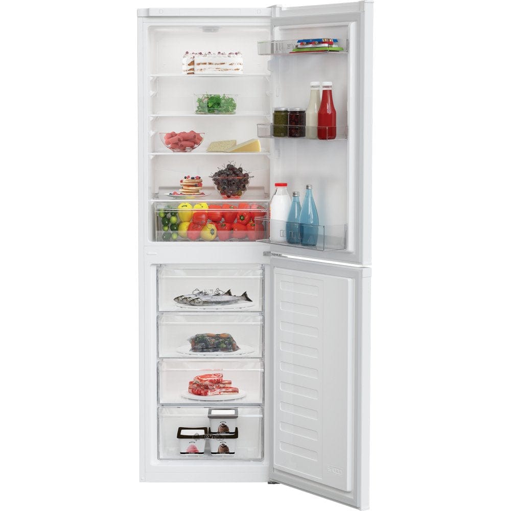 Zenith ZCS3582W Static Fridge Freezer - White - Atlantic Electrics - 39478562783455