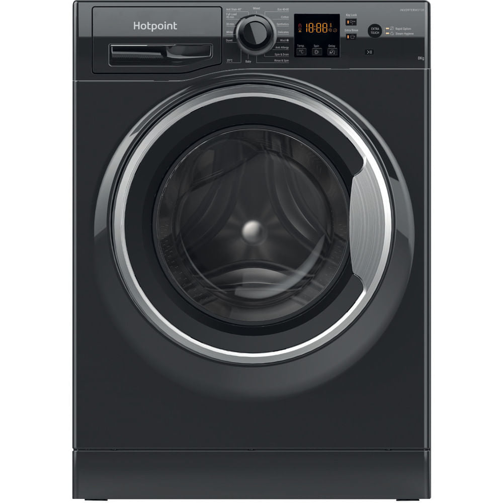 Hotpoint NSWM864CBSUKN Anti-Stain 8kg 1600rpm Washing Machine,Black - 72222350770549 