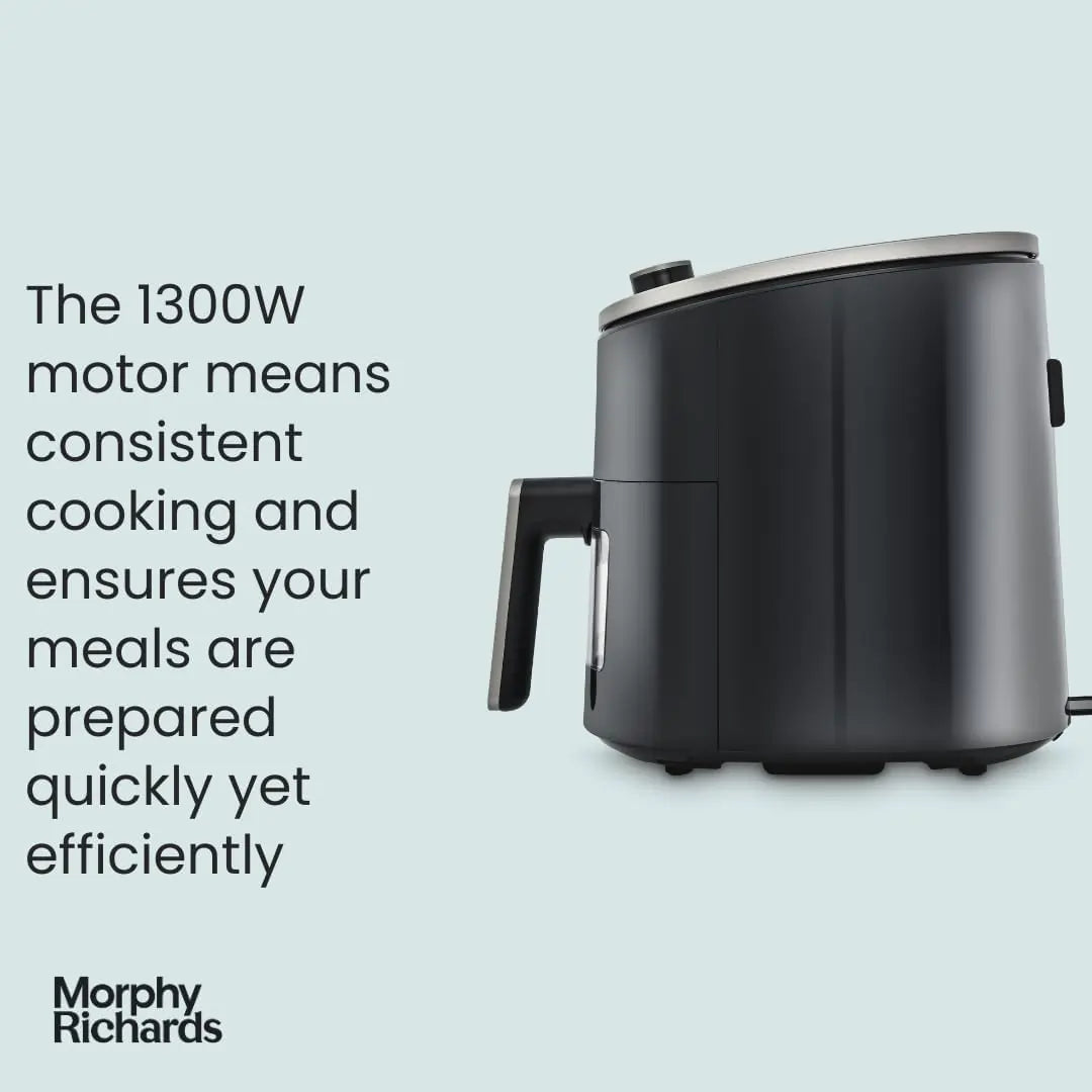 Morphy Richards 480007 4 Litre Manual Air Fryer With Viewing WIndow, Black