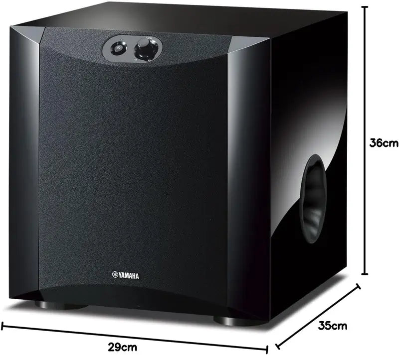 Yamaha NSSW200 130W Powered Subwoofer with 8 inch woofer, Piano Black