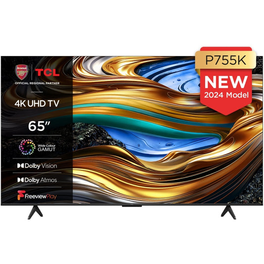 TCL 65P755K 65" LED 4K Ultra HD Smart TV, Grey, E Rated