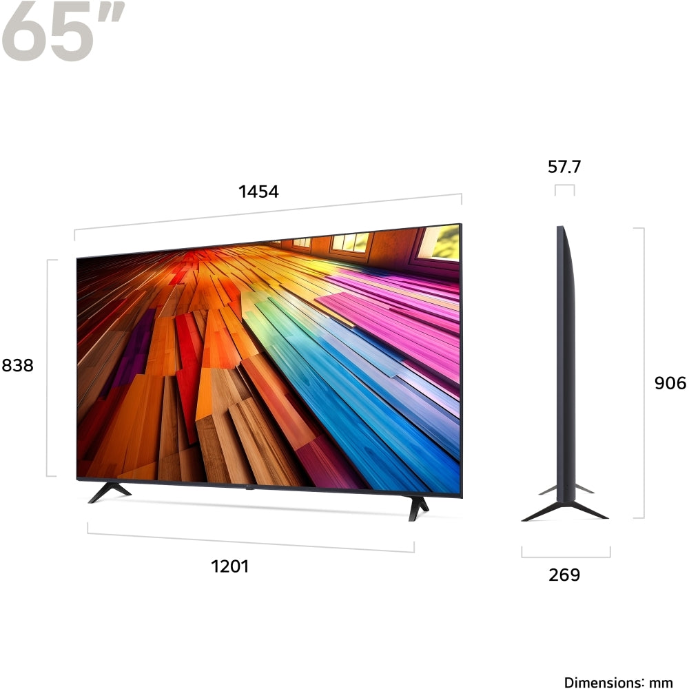 LG 65UT80006LA 65" LED UT80 4K Smart TV, 4K Ultra HD, Blue, F Rated - 43304924578015 