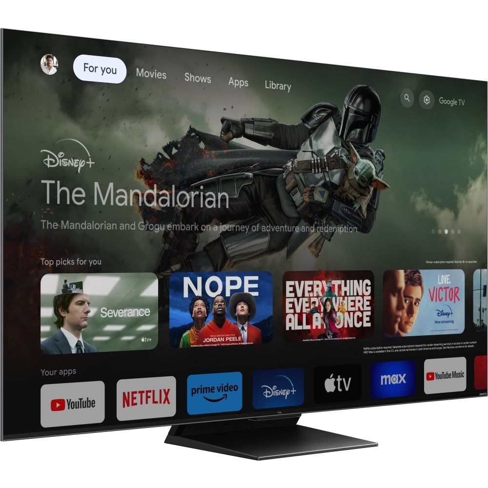 TCL 75C805K C805 75" Smart QD-Mini LED 4K Television, 4K Ultra HD, Black, G Rated - 42725737398495 