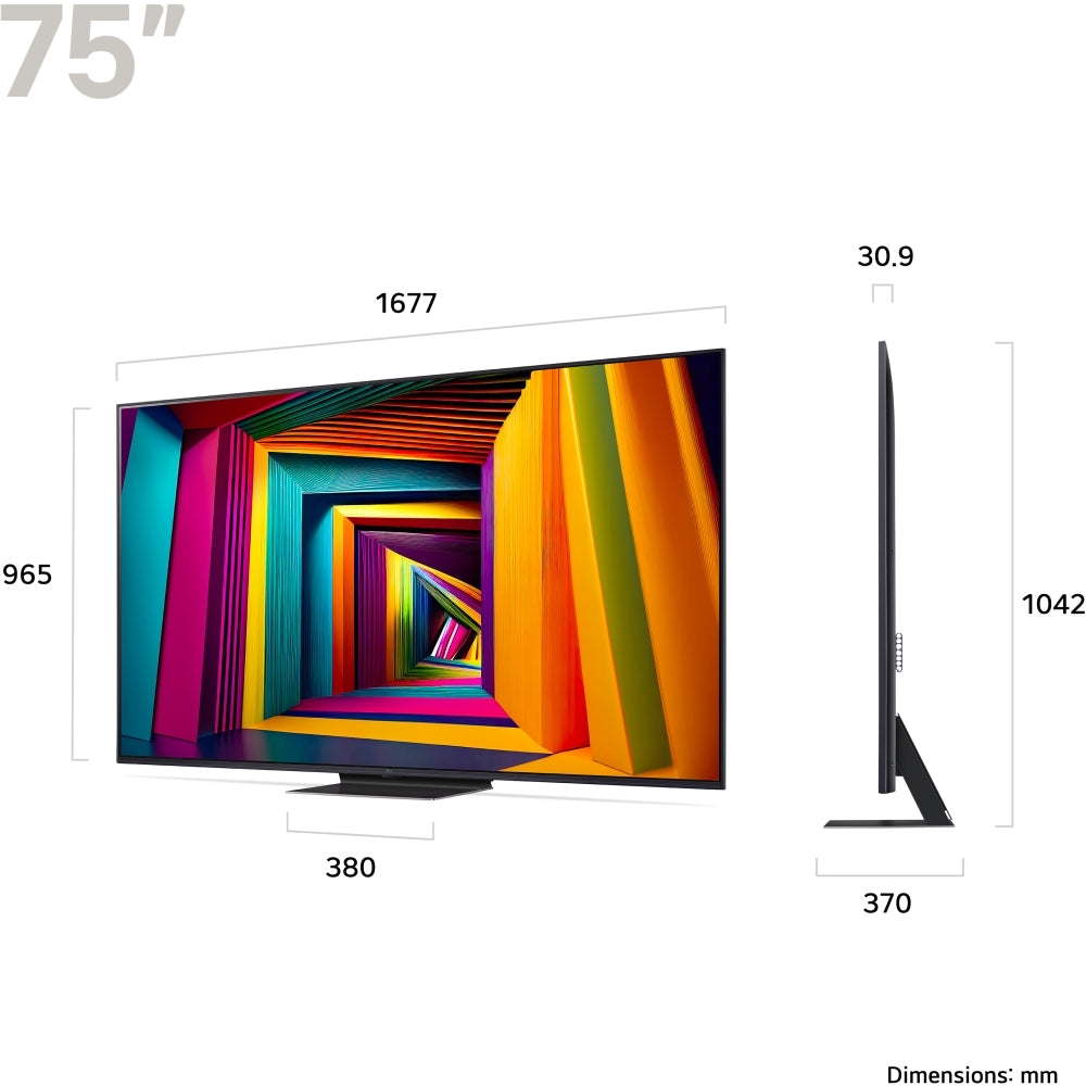LG 75UT91006LA 75" LED UT91 4K Smart TV, 4K Ultra HD, Blue, E Rated - 43304927002847 