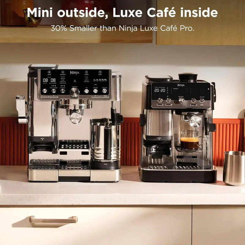 Ninja ES301UK Luxe Café MINI Espresso Coffee Machine, Black/Silver