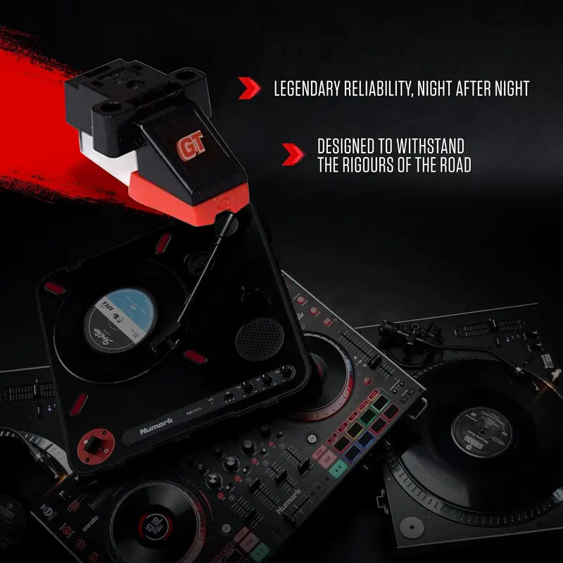 Numark GT GrooveTool Adjustable Cartridge & Replaceable Diamond Tipped Stylus, For Connection to Traditional Headshell Mounts