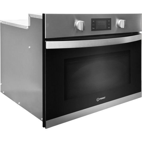 Indesit MWI3443IXUK Built-In Microwave with Grill, Stainless Steel - 43547232698591 
