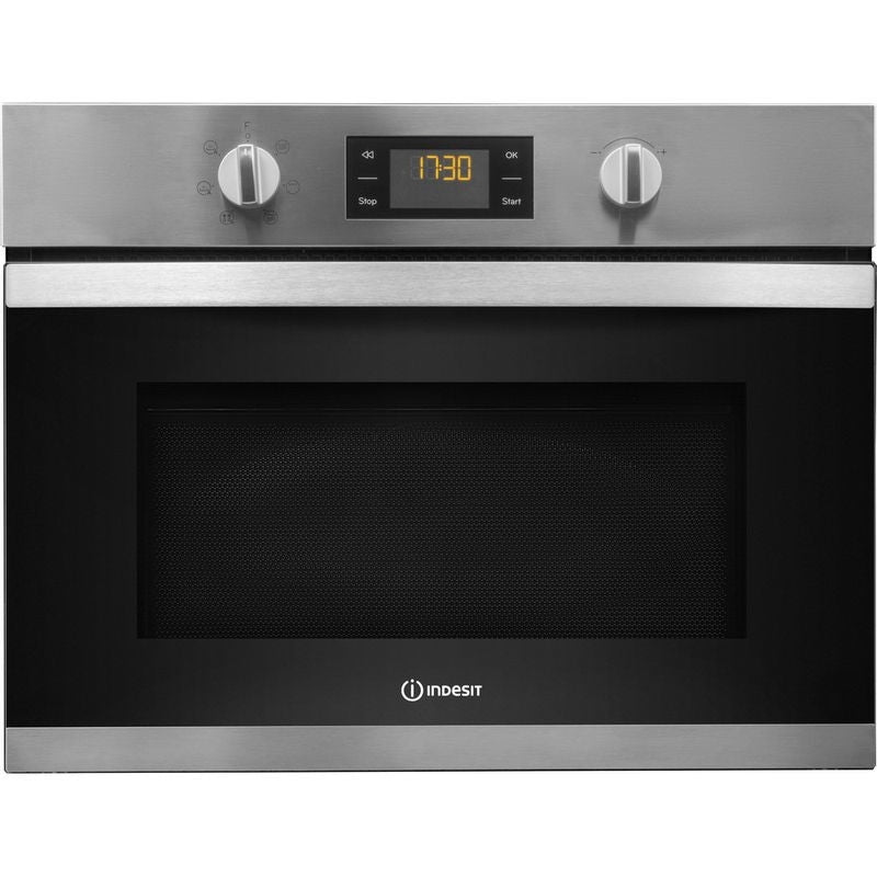 Indesit MWI3443IXUK Built-In Microwave with Grill, Stainless Steel - 43547232862431 