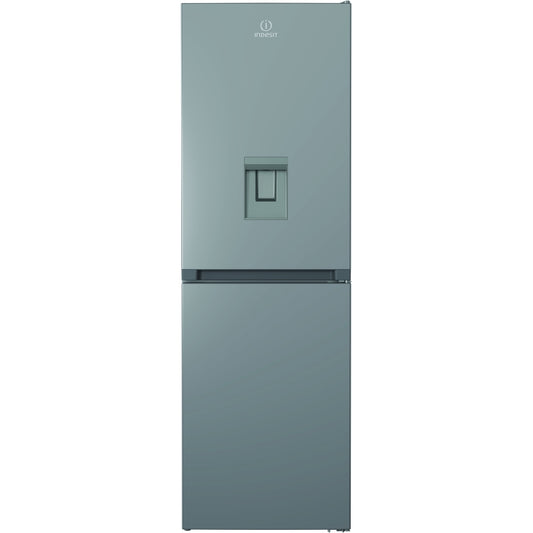 Indesit IBTNF60182SAQUA 322 Litre Total No Frost Fridge Freezer, 50/50, Silver, E Rated