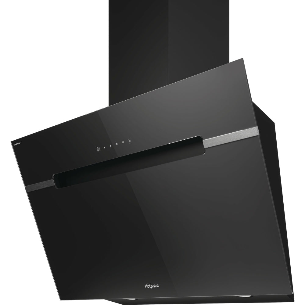 Hotpoint PHVS91FLTDPK 90cm Chimney Cooker Hood, Black, A+ Rated - 43547208188127 