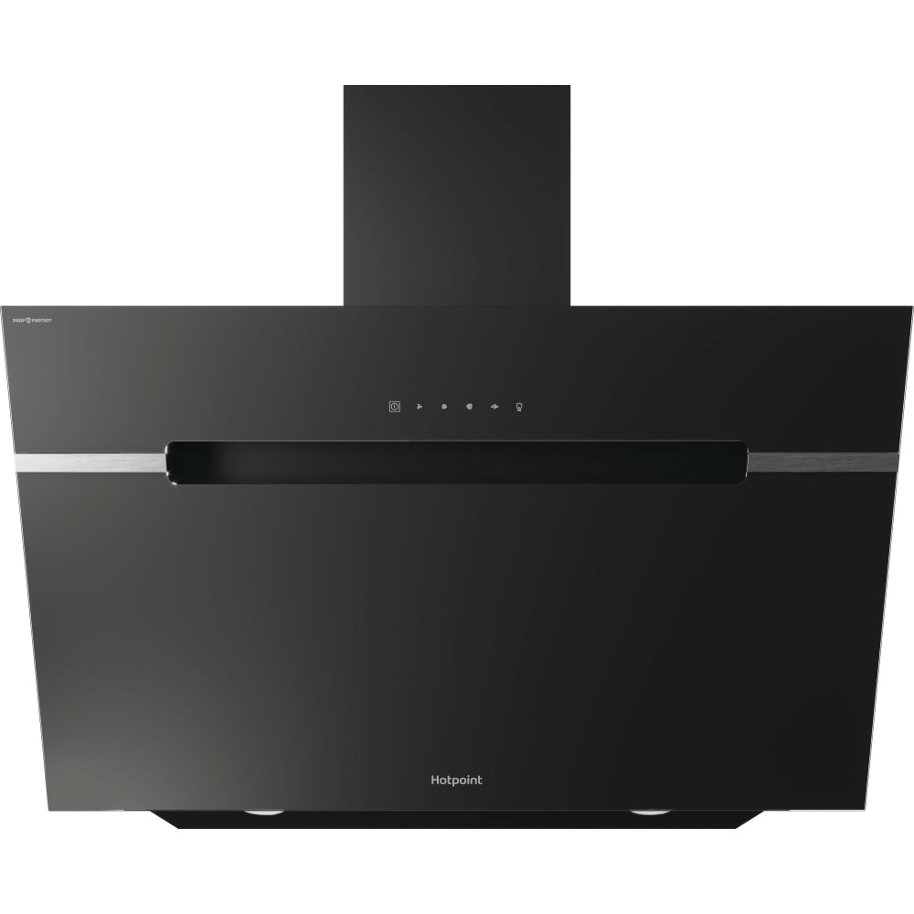 Hotpoint PHVS91FLTDPK 90cm Chimney Cooker Hood, Black, A+ Rated - 43547208253663 