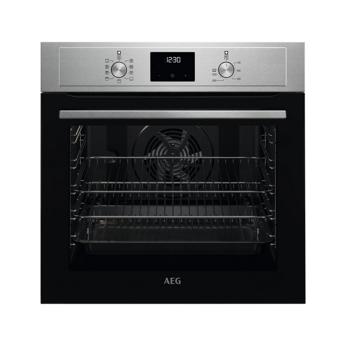 AEG BEX33501EM 72 Litre Built-In Electric Single Oven, 59.4cm Wide - Stainless Steel
