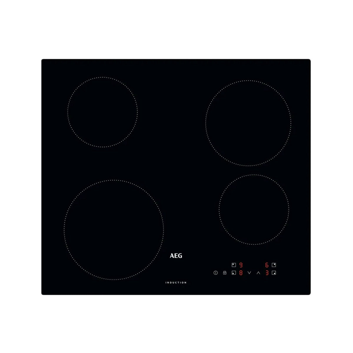 AEG IBS6420SCB 3000 Induction Hob, 4 Zones, 59cm Wide - Black