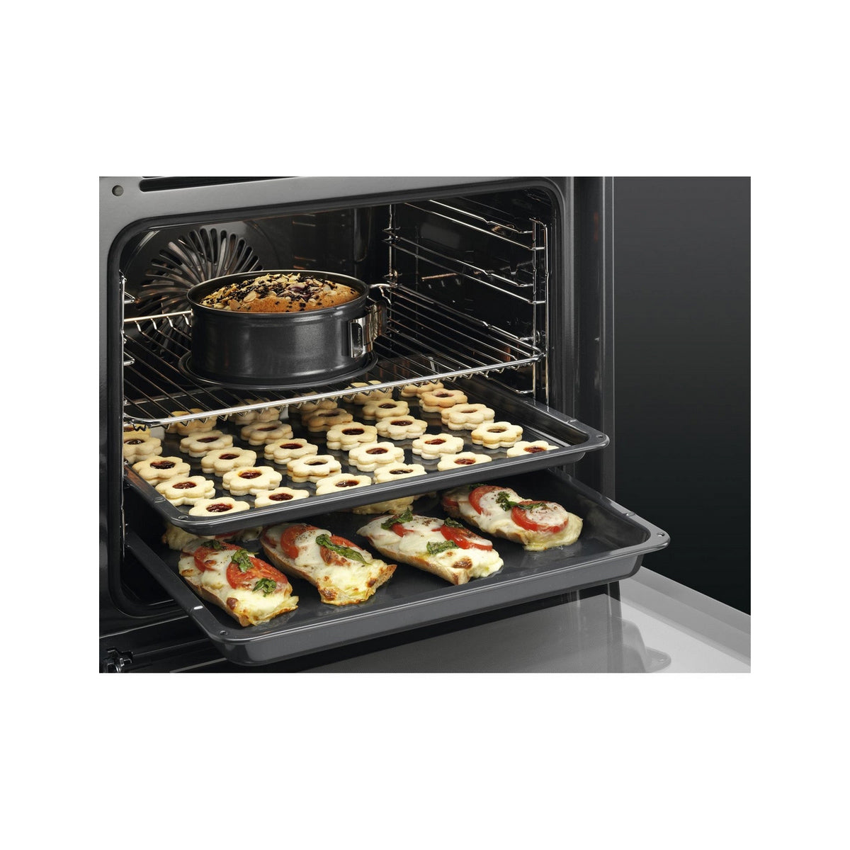 AEG BEX33501EM 72 Litre Built-In Electric Single Oven, 59.4cm Wide - Stainless Steel