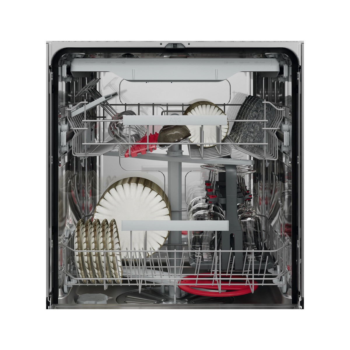 AEG GI6200B2TU Exclusiv Line Integrated Dishwasher, 14 Place Settings, 59.6cm Wide - Stainless Steel Interior