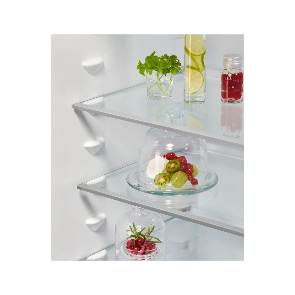 AEG NSC7N18ZES Exclusiv Line 70/30 Built-In Frost Free Fridge Freezer, 54.6cm Wide - Sliding Hinge