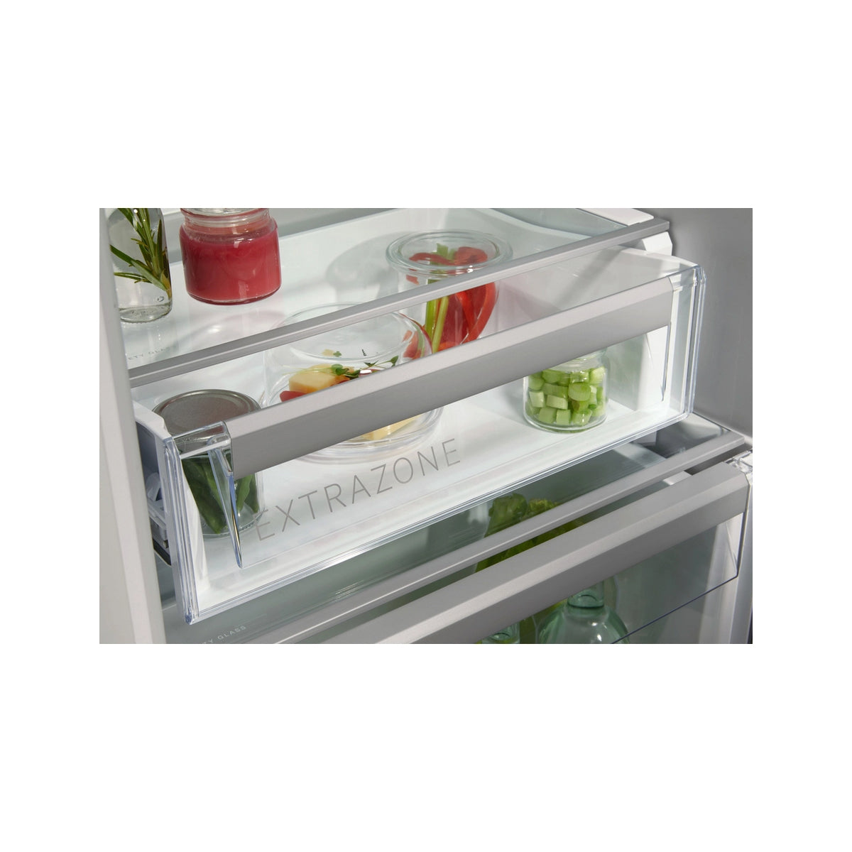 AEG NSK6D181EC Fully Integrated Larder Fridge, 310 Litre, 55.7cm Wide - Fixed Hinge