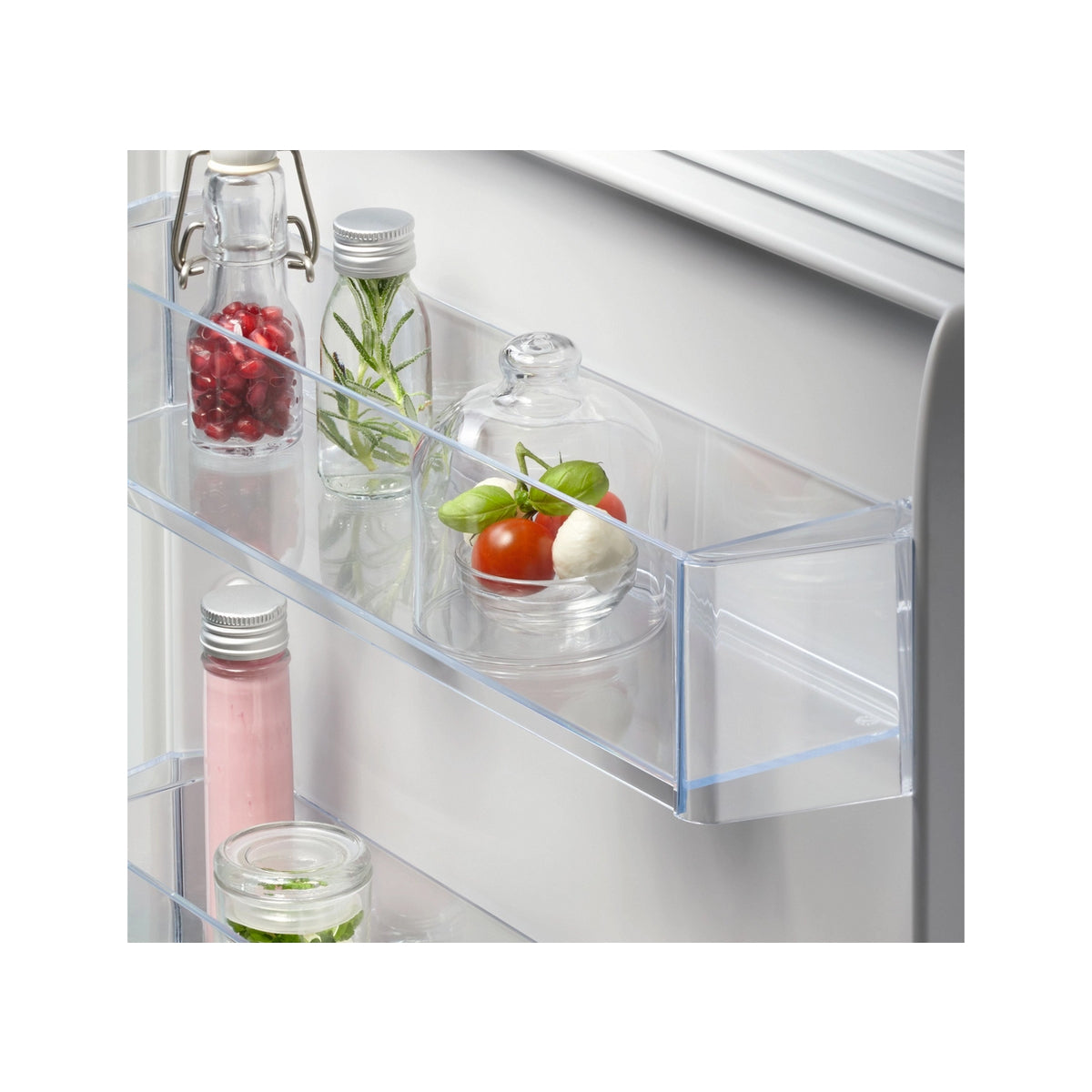 AEG NSK6D181EC Fully Integrated Larder Fridge, 310 Litre, 55.7cm Wide - Fixed Hinge