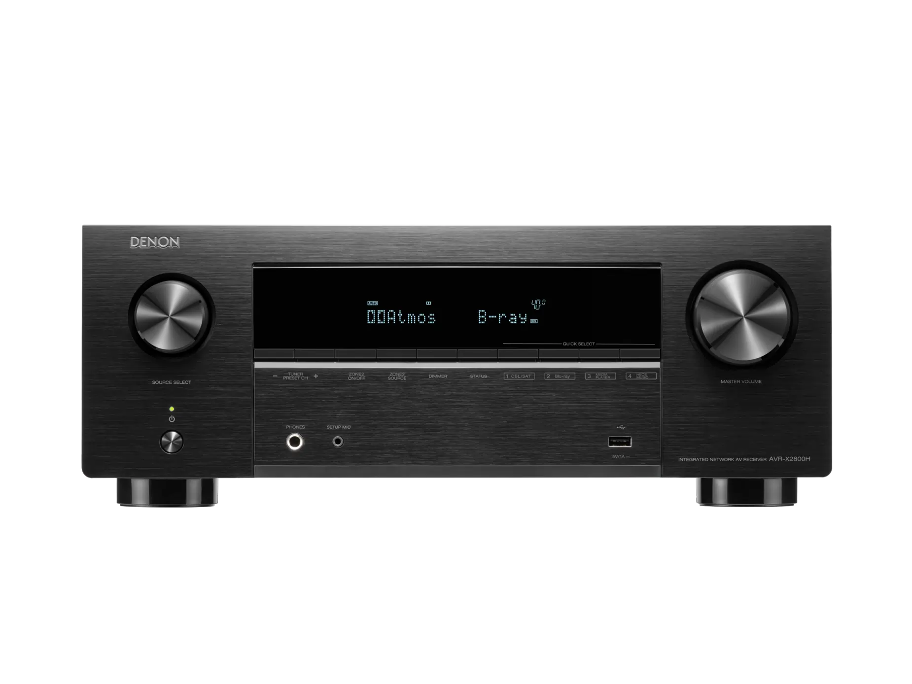Denon AVRX2800H 7.2Ch Dolby Atmos and DTS:X 8K AV Receiver With HEOS® Built-in, Black