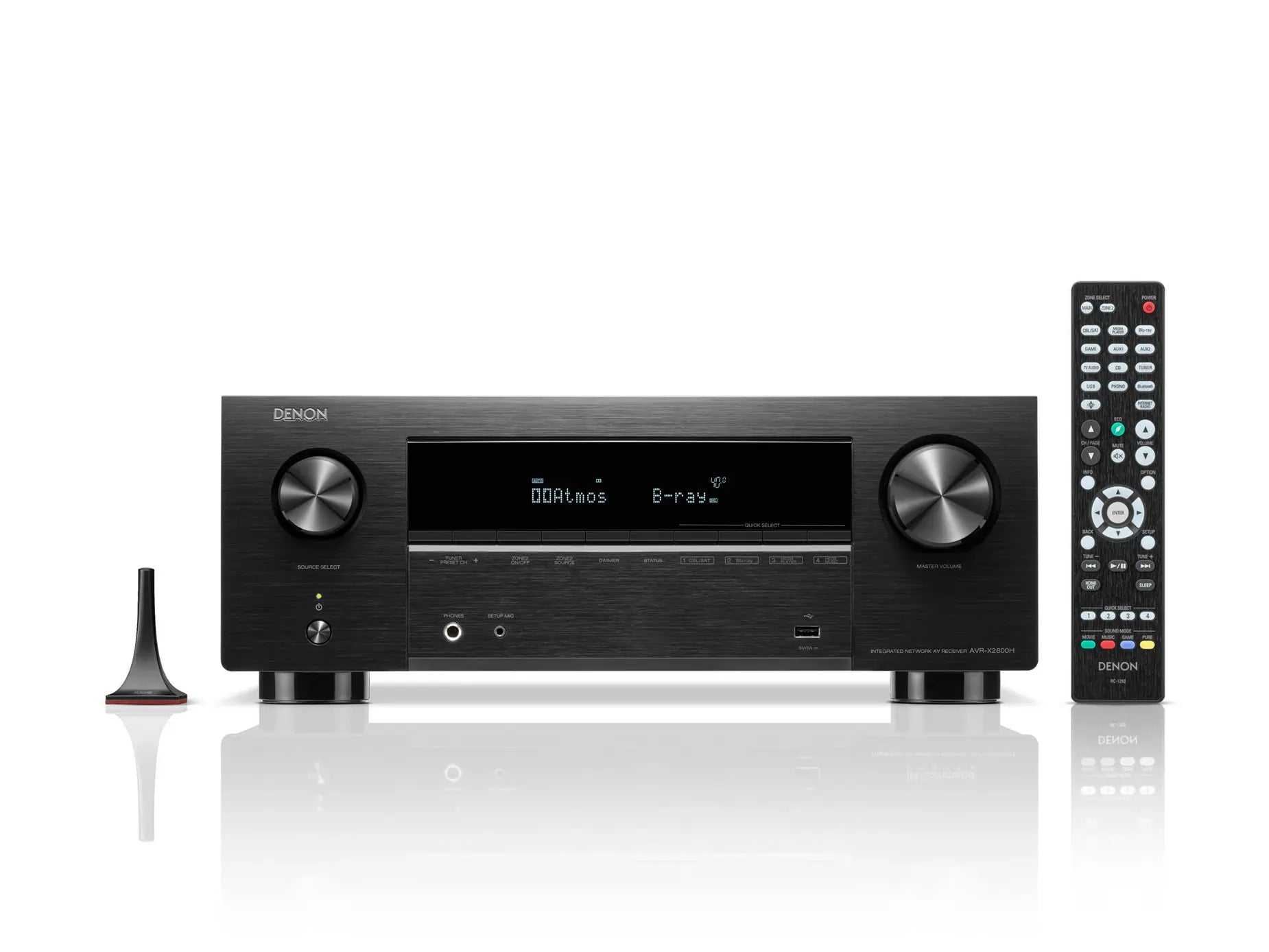 Denon AVRX2800H 7.2Ch Dolby Atmos and DTS:X 8K AV Receiver With HEOS® Built-in, Black