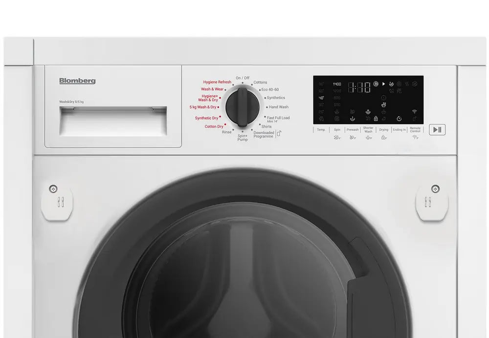 Blomberg LRI1854110 8kg/5kg 1400 Spin Built In Washer Dryer - White - - 43533907263711 