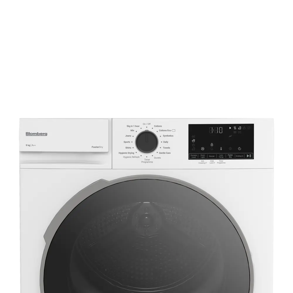 Blomberg LTAH39420W 9kg Heat Pump Tumble Dryer, White - 71786427482485 