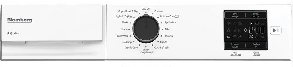 Blomberg LTDIP08310 8kg Integrated Condenser Tumble Dryer, White