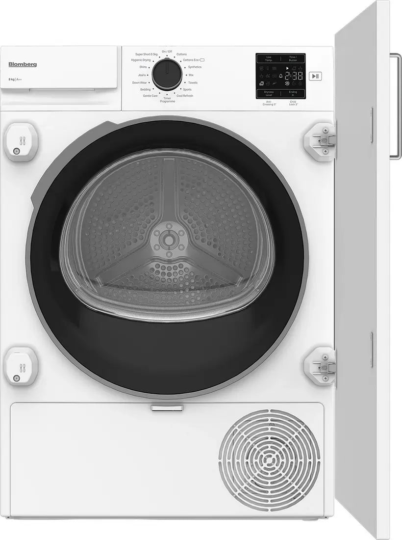 Blomberg LTDIP08310 8kg Integrated Condenser Tumble Dryer, White