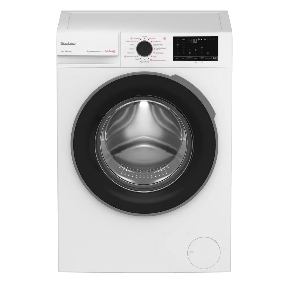 Blomberg LWA29461W 9kg 1400 Spin RecycledTub Washing Machine, White - 42993820565727 