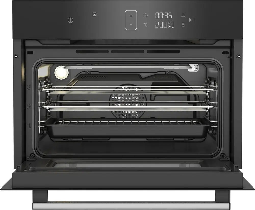 Blomberg ROKW8370B 59.4cm 48 Litre Built-In Compact Microwave Oven, Black - 72367306473845 