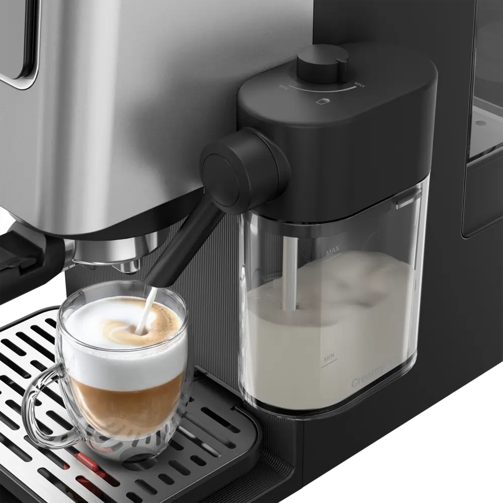 Beko CED7524X Espresso Machine With Integrated Grinder And Milk Cup, Silver