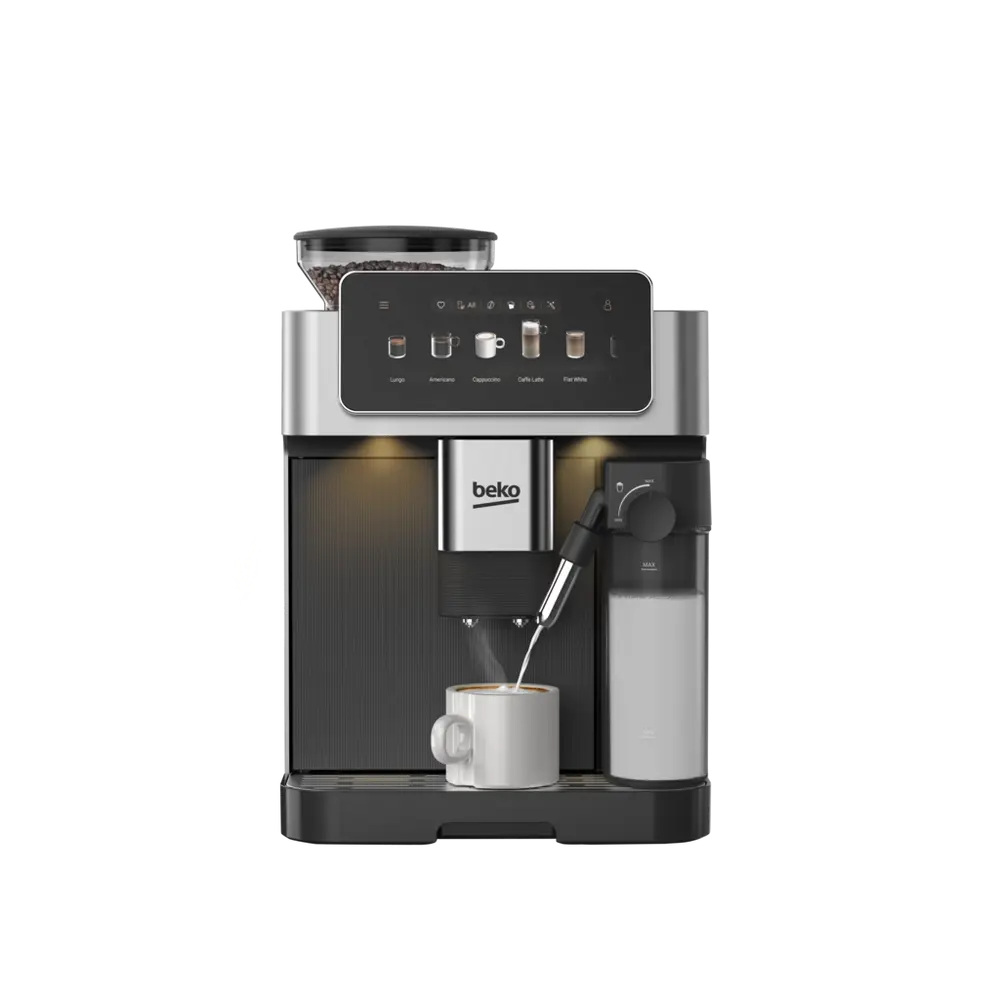 Beko CEG8564X CaffeExperto Series Espresso Machine with Integrated Grinder and Milk Cup, SIlver