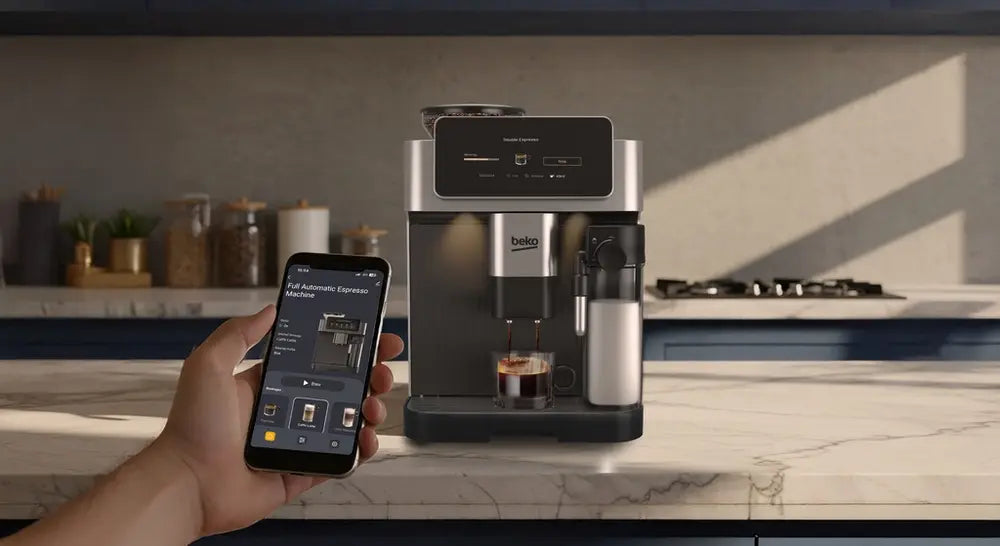 Beko CEG8564X CaffeExperto Series Espresso Machine with Integrated Grinder and Milk Cup, SIlver