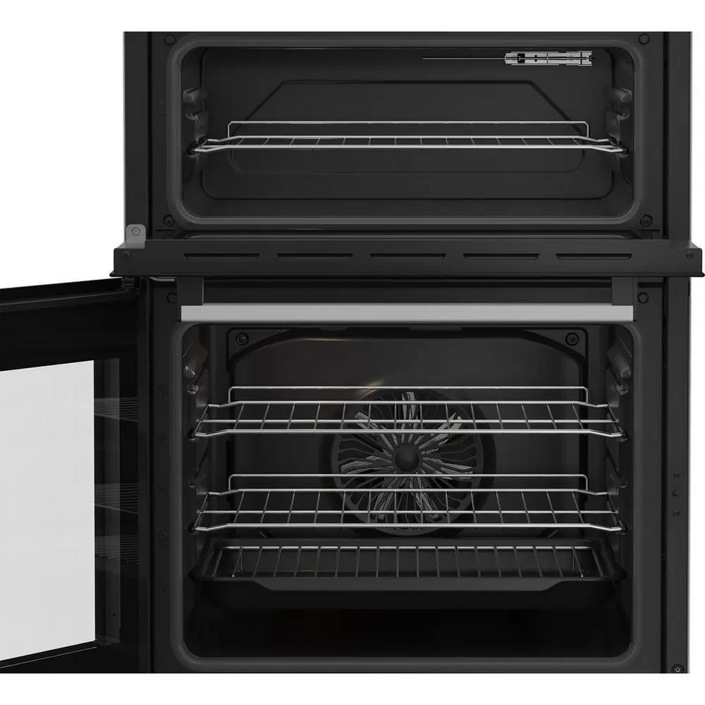 Beko EDC6731W 60cm Double Oven Electric Cooker with Vitroceramic Hob, White