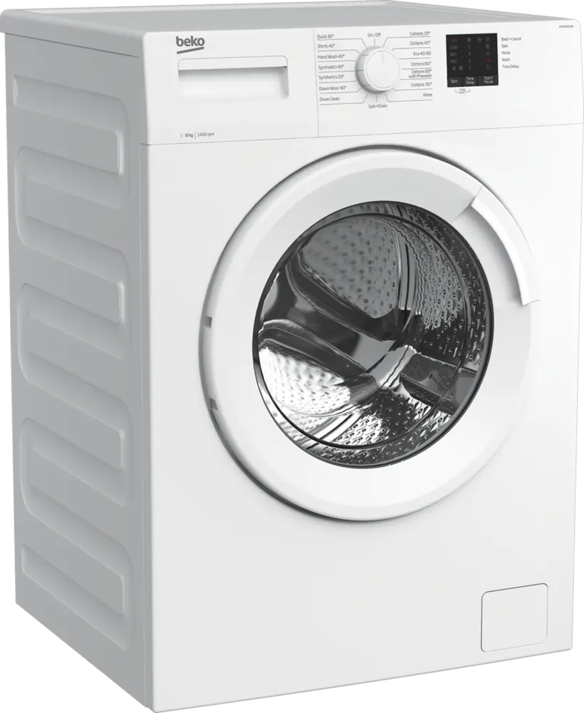 Beko WTK84011W 8kg 1400 Spin Washing Machine, White - 43120566403295 
