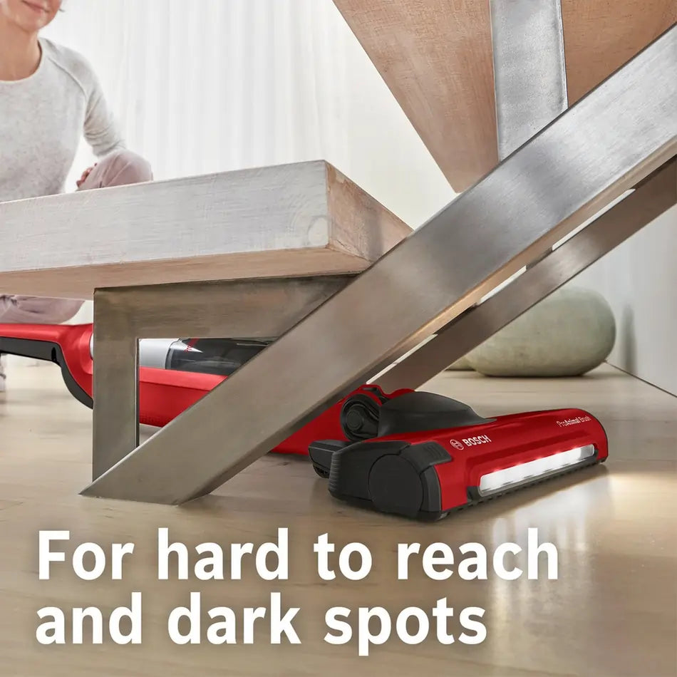 Bosch BBH3ZOOGB Serie 4 ProAnimal 2-in-1 Cordless Vacuum Cleaner, Up To 55 Minutes Run Time, Red