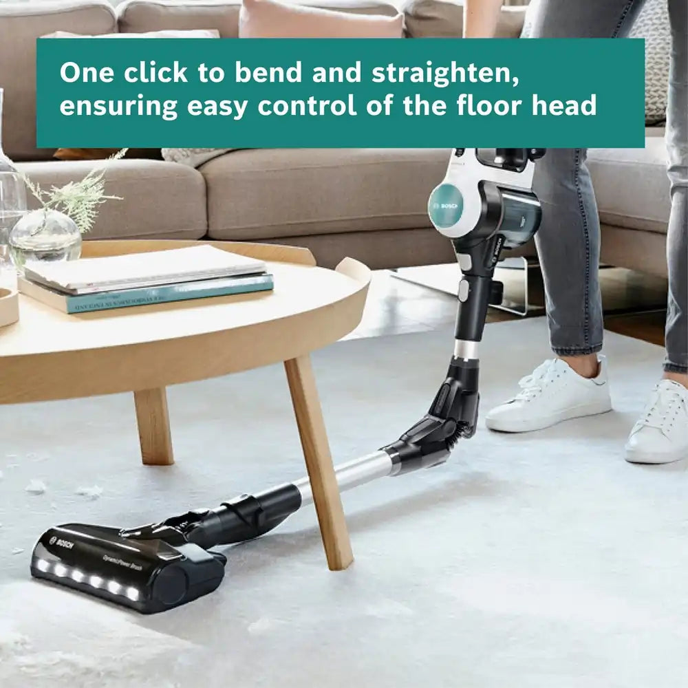 Bosch BCS71HYGGB Cordless Vacuum Cleaner 60 Minutes Run Time - White/Aqua - - 43567666397407 
