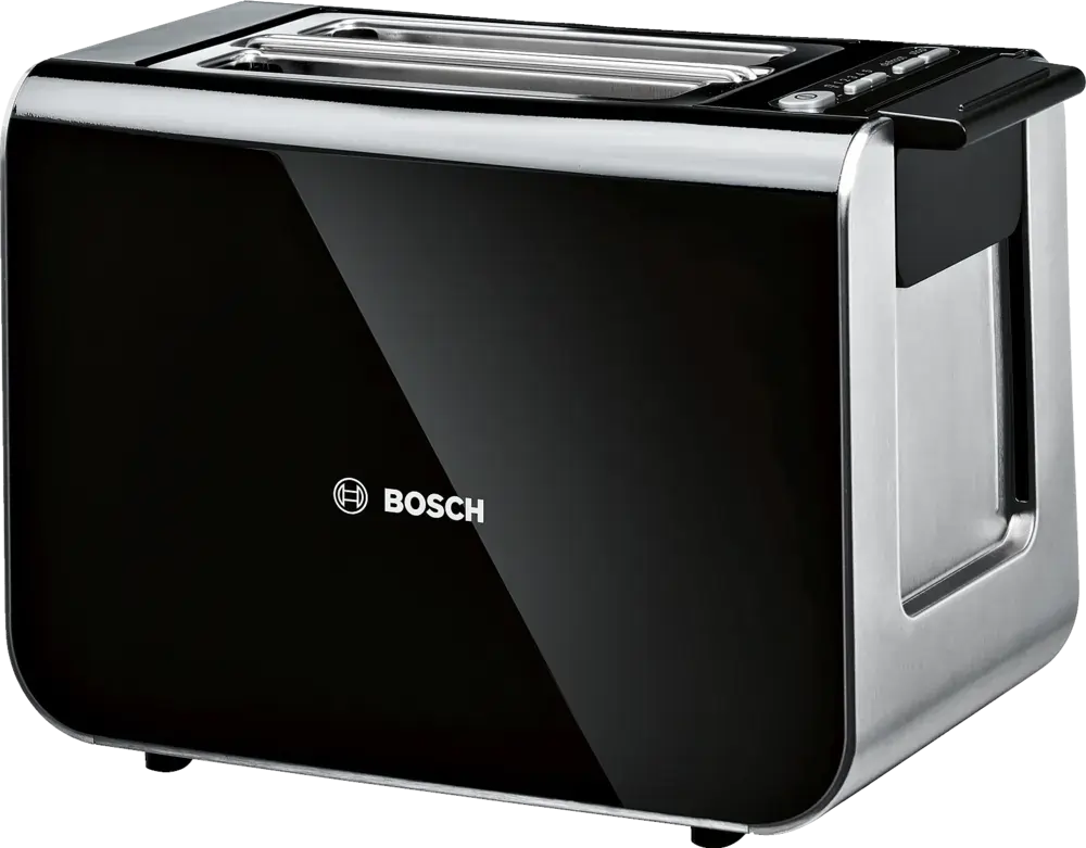Bosch Styline TAT8613NGB 2-Slice Toaster, Black - 73678323581301 