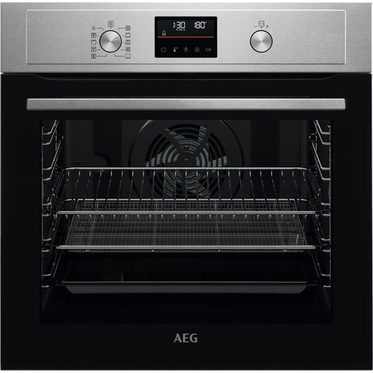AEG BPX535A61M Built-In Electric Single Oven, Stainless Steel, A+ Rated
