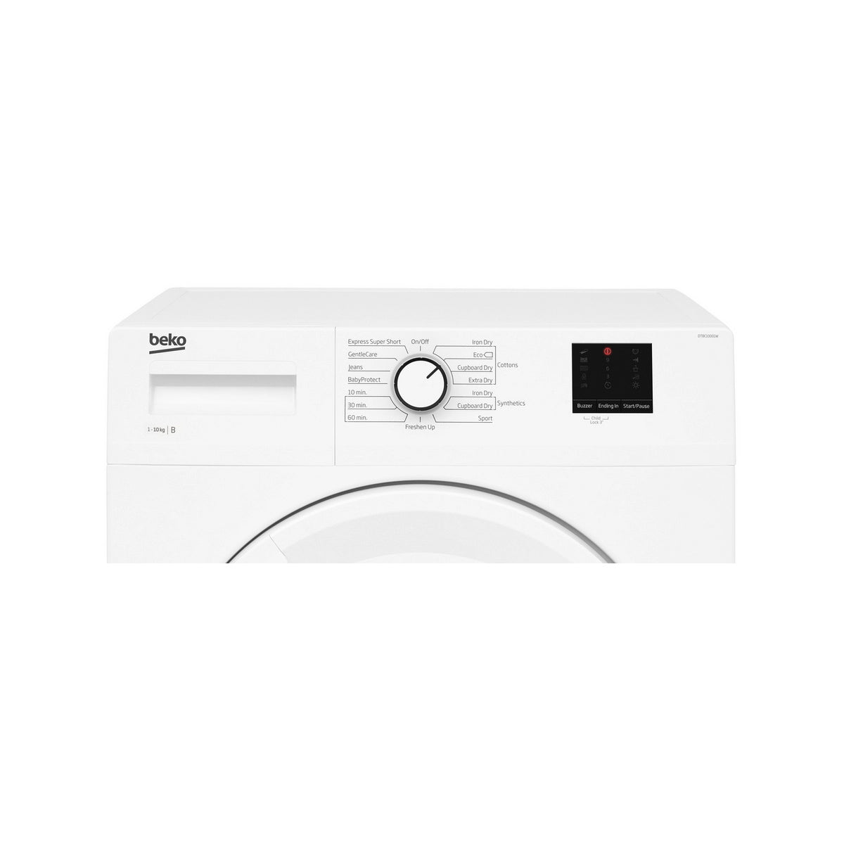 Beko DTBC10001W 10Kg Freestanding Condenser Tumble Dryer With Sensor Programmes, 59.7cm Wide - White