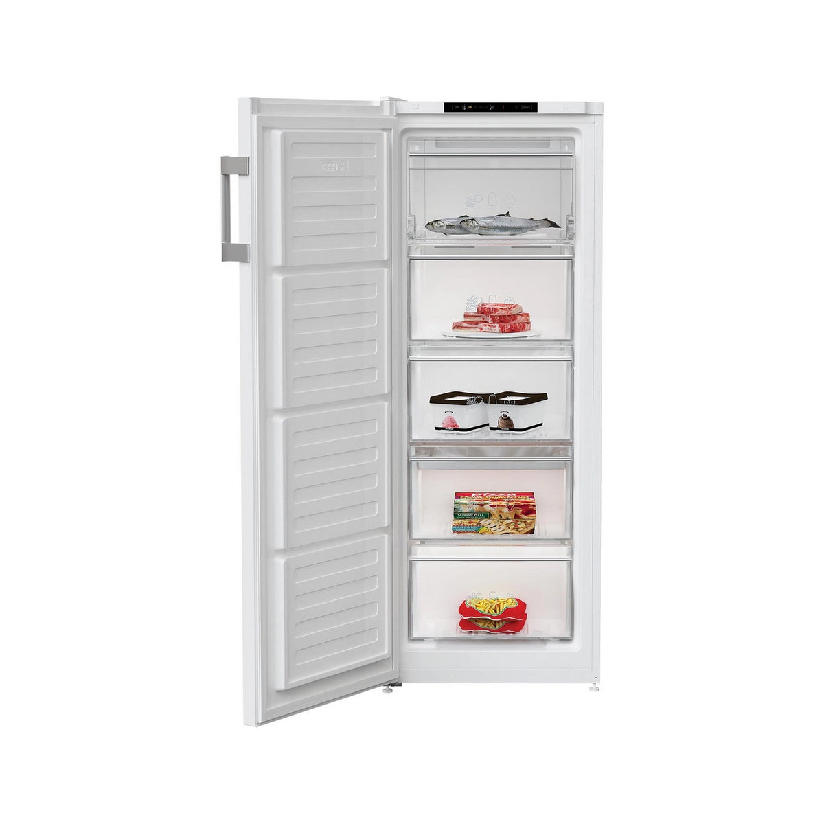 Blomberg FNM455W Freestanding Frost Free Tall Freezer, 177 Litre, 54cm Wide - White