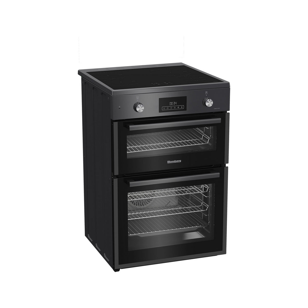 Blomberg HIRN651N Double Oven Electric Cooker With Induction Hob, 60cm Wide - Anthracite