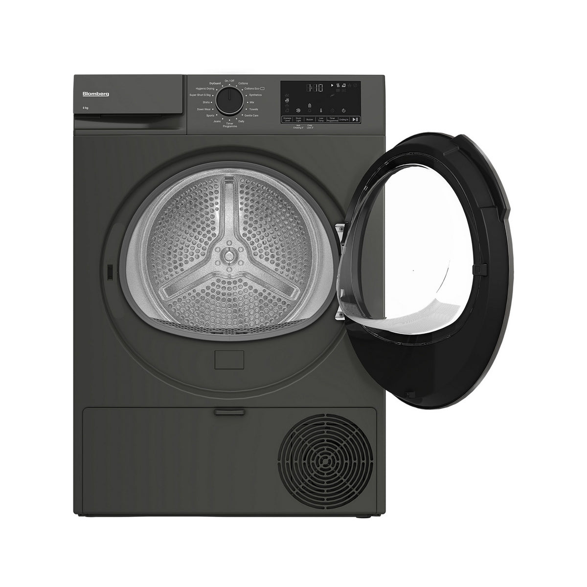 Blomberg LTA18321G 8kg Freestanding Heat Pump Tumble Dryer, 59.8cm Wide - Graphite