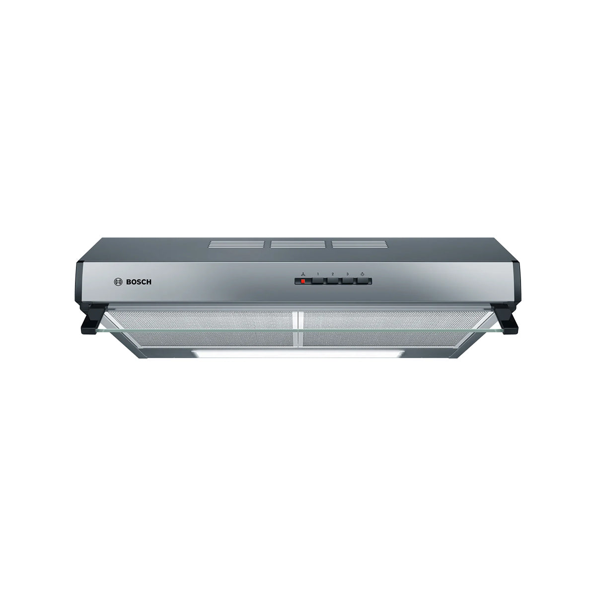 Bosch DUL63CC50B Series 4 Built-Under Cooker Hood, 3 Speed Settings, LED Illumination, 60cm Wide - Stainless Steel