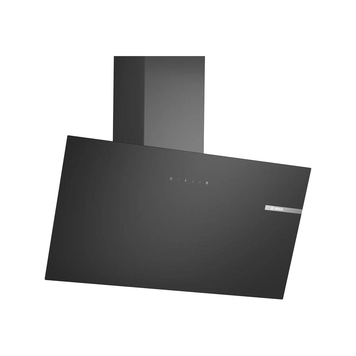 Bosch DWK85DK60B Series 2 Incline Wall-Mounted Cooker Hood, 79cm Wide - Black, Clear Glass Black Printed