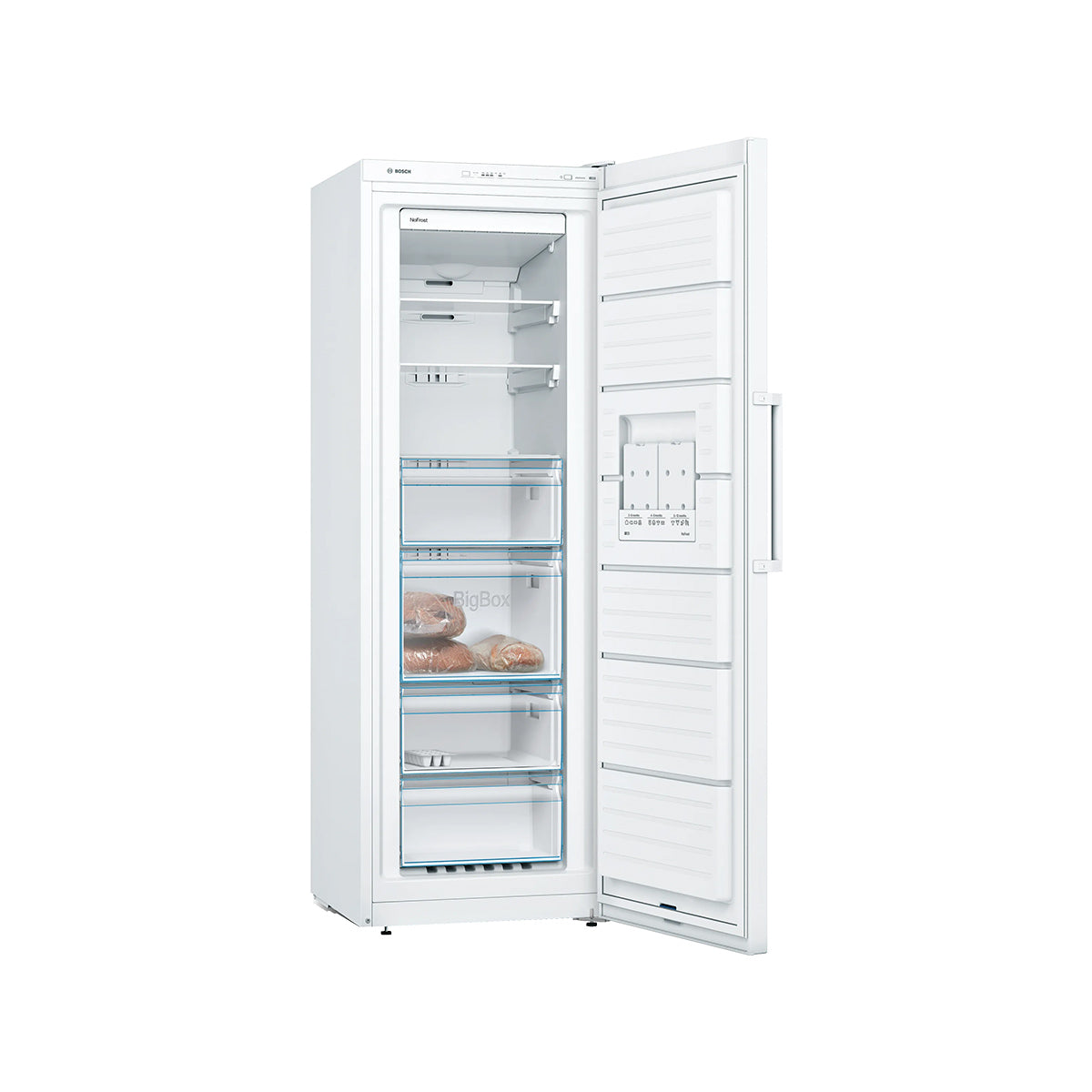 Bosch GSN33VWEPG Series 4 225 Litre Freestanding Upright Freezer, No Frost, 60cm Wide - White