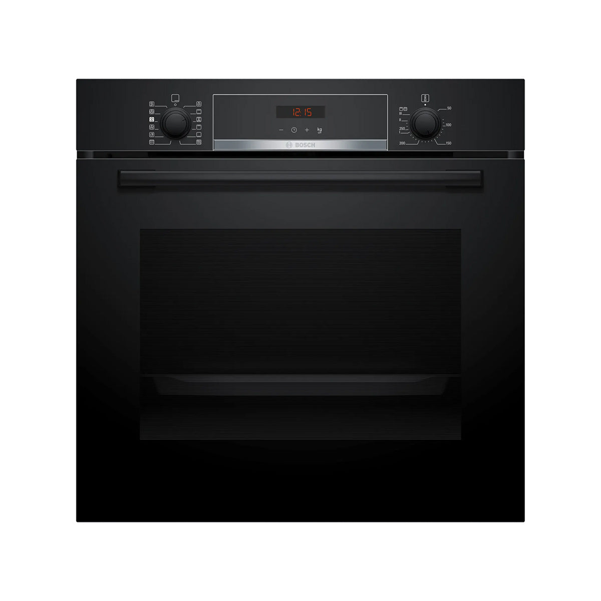 Bosch HQA574BB3B Series 4 71 Litre Built-In Oven with Added Steam Function, 5 Functions, 59.4cm Wide - Black