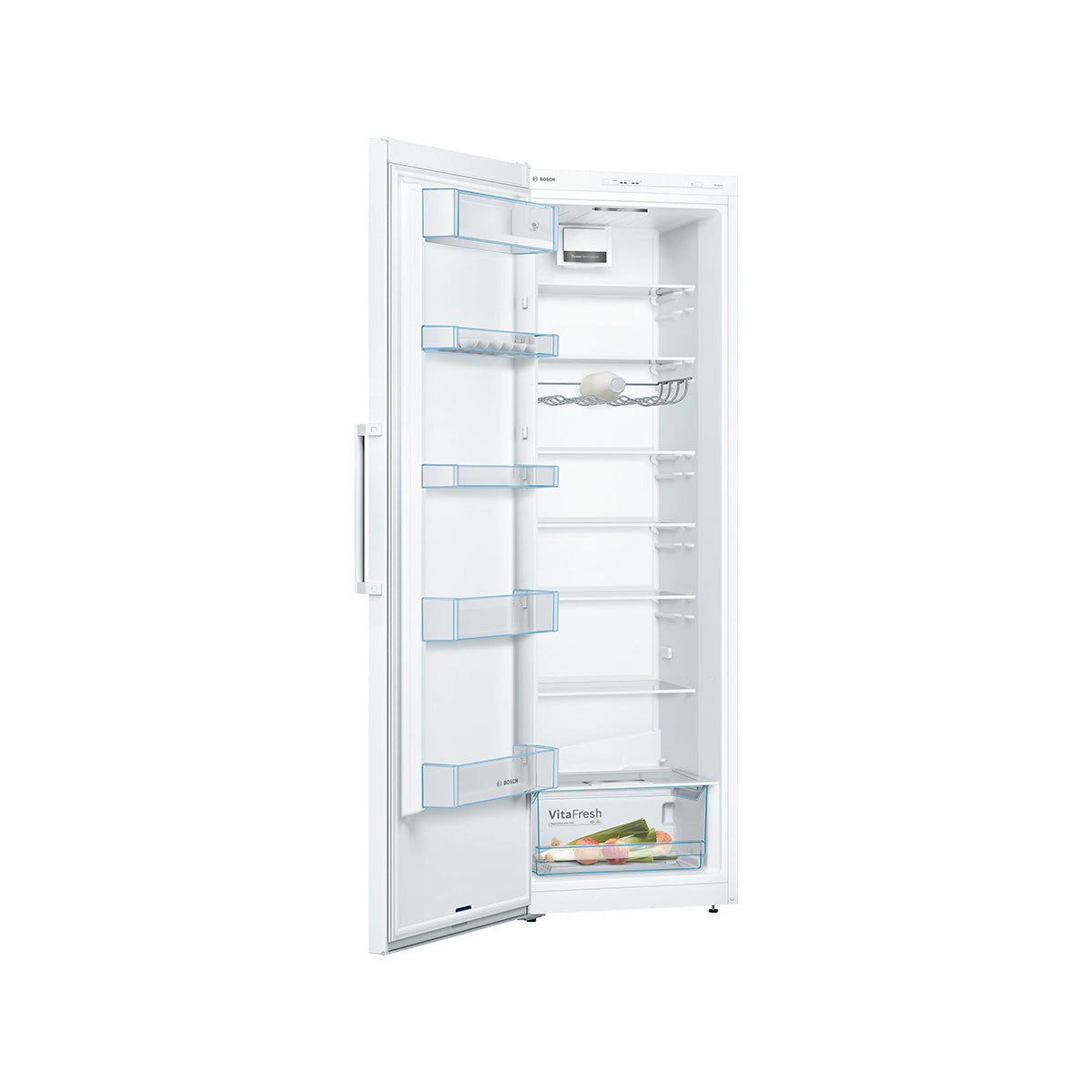 Bosch KSV36VWEPG Series 4 346 Litre Freestanding Fridge, 7 Glass Shelves, 60cm Wide - White