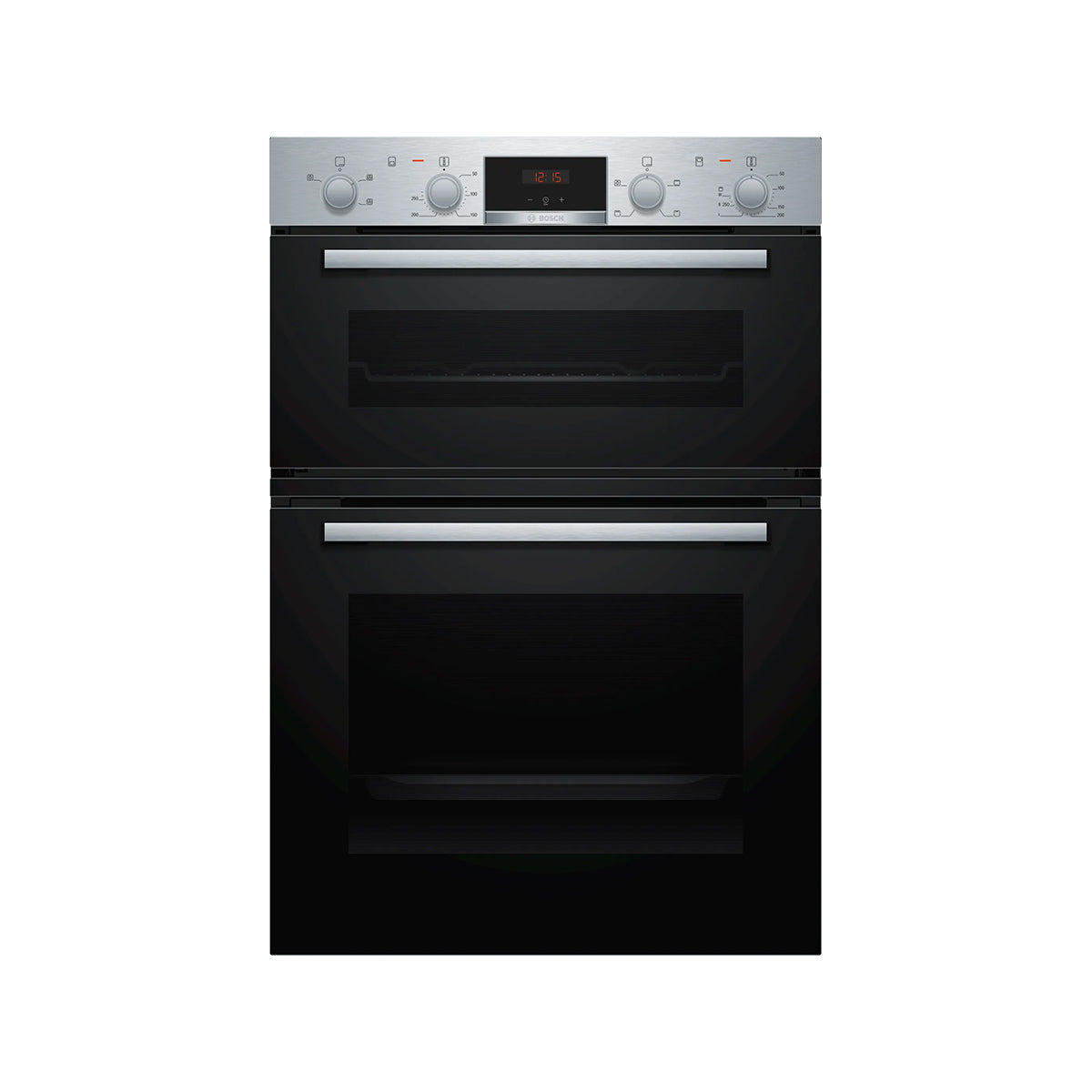 Bosch MHA133BR0B Series 2 Built-In Double Oven, 76/34 Litre, 59.4cm Wide - Stainless Steel